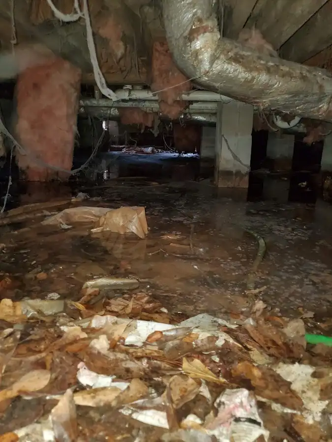 Crawl space flood assessment for Commercial Water Damage Restoration in Prosser